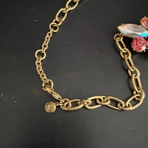 J.Crew Multicolor Crystal Statement Necklace Rainbow Pride Rare Collecto… - Picture 10 of 11